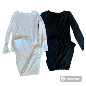 32 Degrees Heat kids unisex thermal long underwear black white bundle size XS